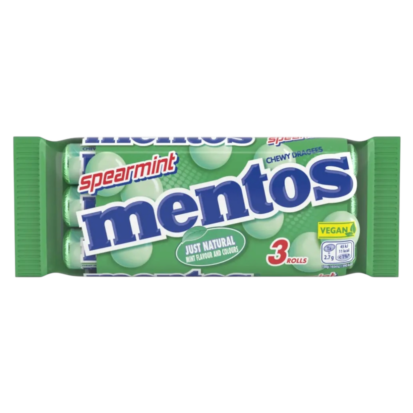 Mentos Spearmint Chewy Sweets 3 Pack 112g