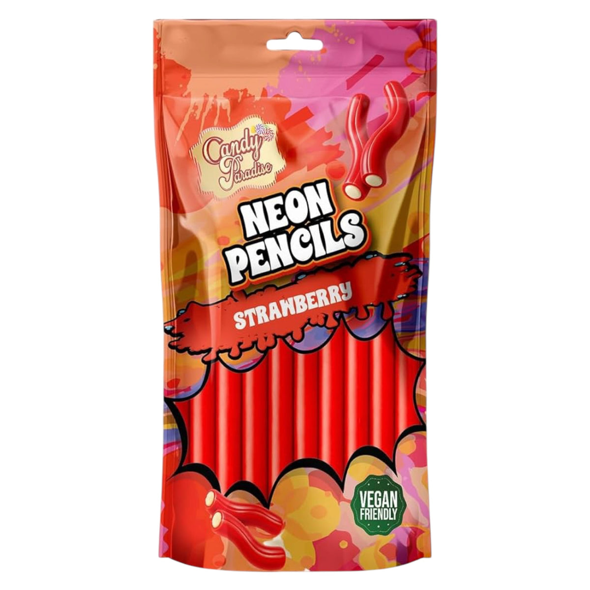 Candy Paradise Neon Pencils Strawberry 130g pack