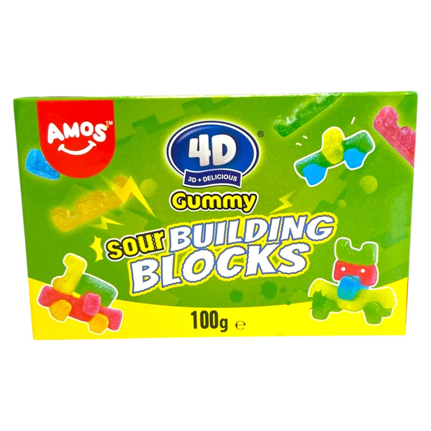 Amos 4D Sour Gummy Building Blocks - Tangy & Buildable Gummies - Caribou Candy
