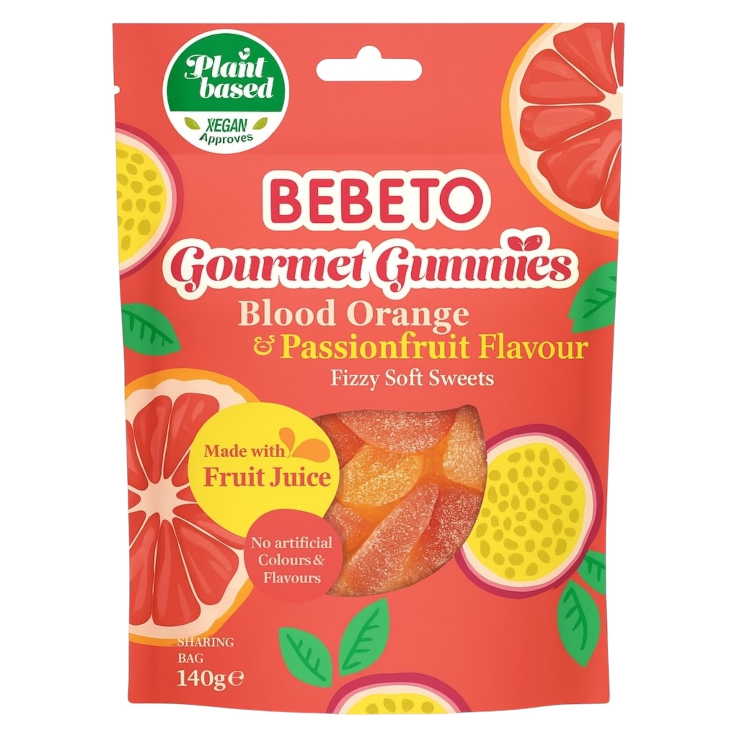 Bebeto Gourmet Gummies Orange & Passionfruit - Gummy Sweets - Bebeto