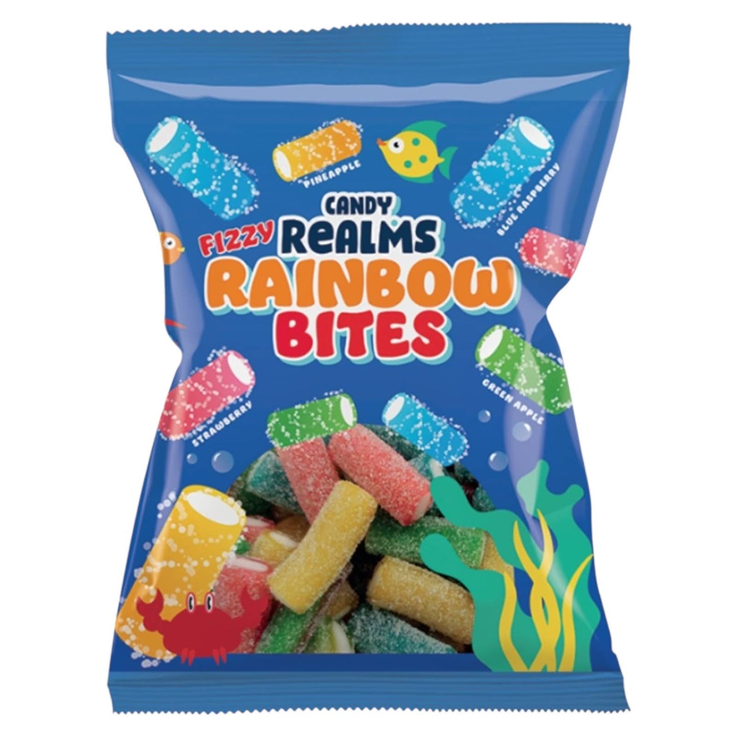 Candy Realms Fizzy Rainbow Rocket Bites - Share Bag - Caribou Candy
