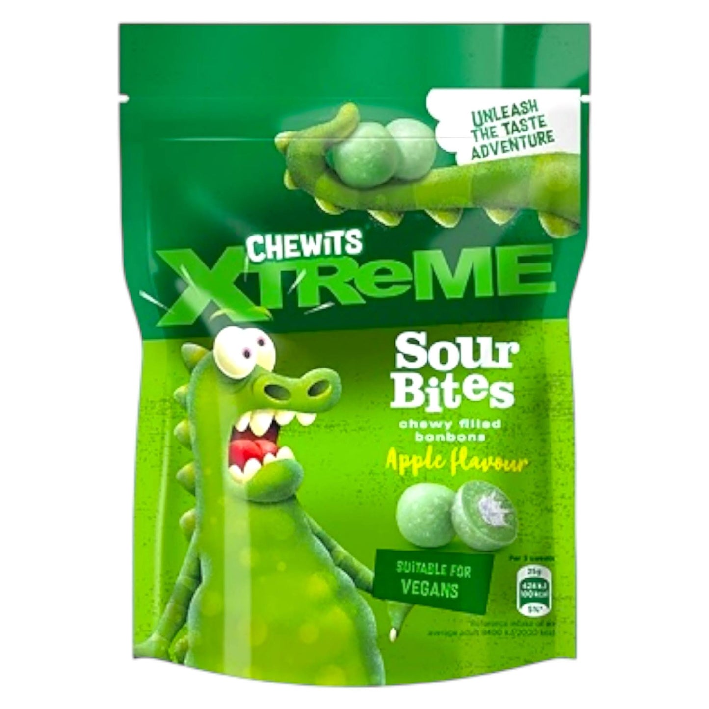 Chewits Xtreme Sour Bites - Apple - Chewy Sweets - Chewits