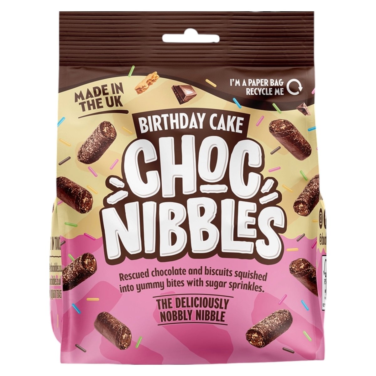 Choc Nibbles Birthday Cake Chocolate Bites 135g - Chocolate Nibbles - Sweet Dreams