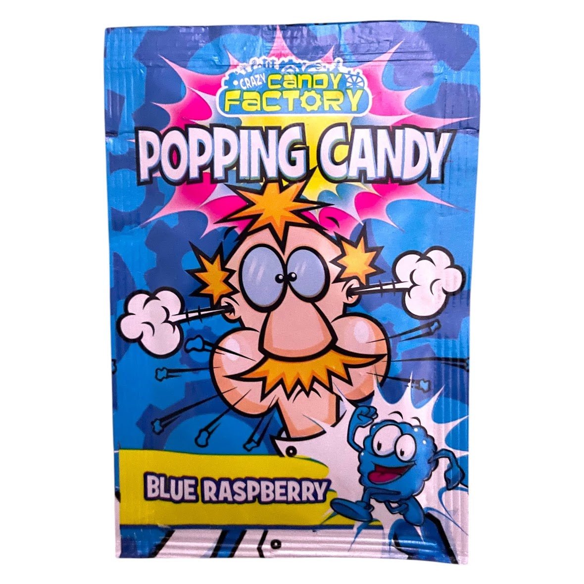 Crazy Candy Factory Strawberry & Blue Raspberry Popping Candy - Caribou Candy
