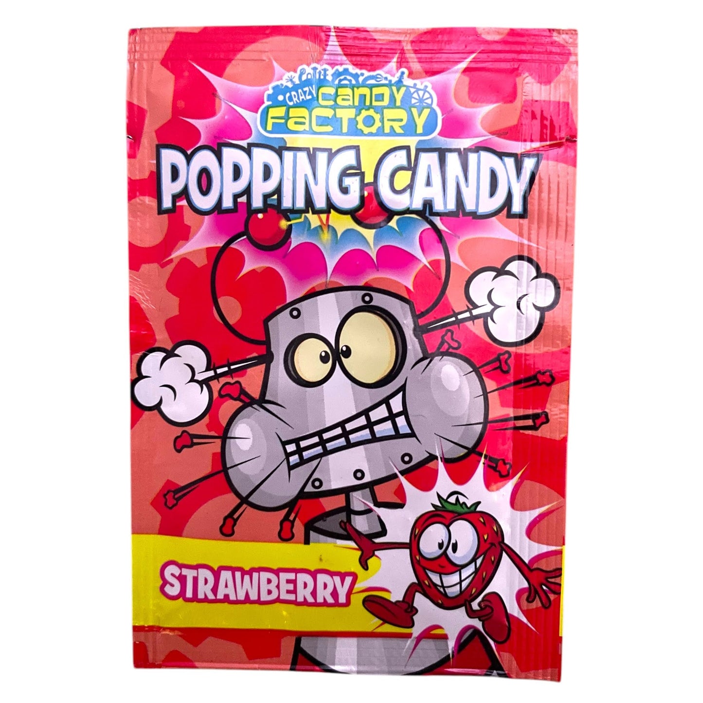 Crazy Candy Factory Strawberry & Blue Raspberry Popping Candy - Caribou Candy