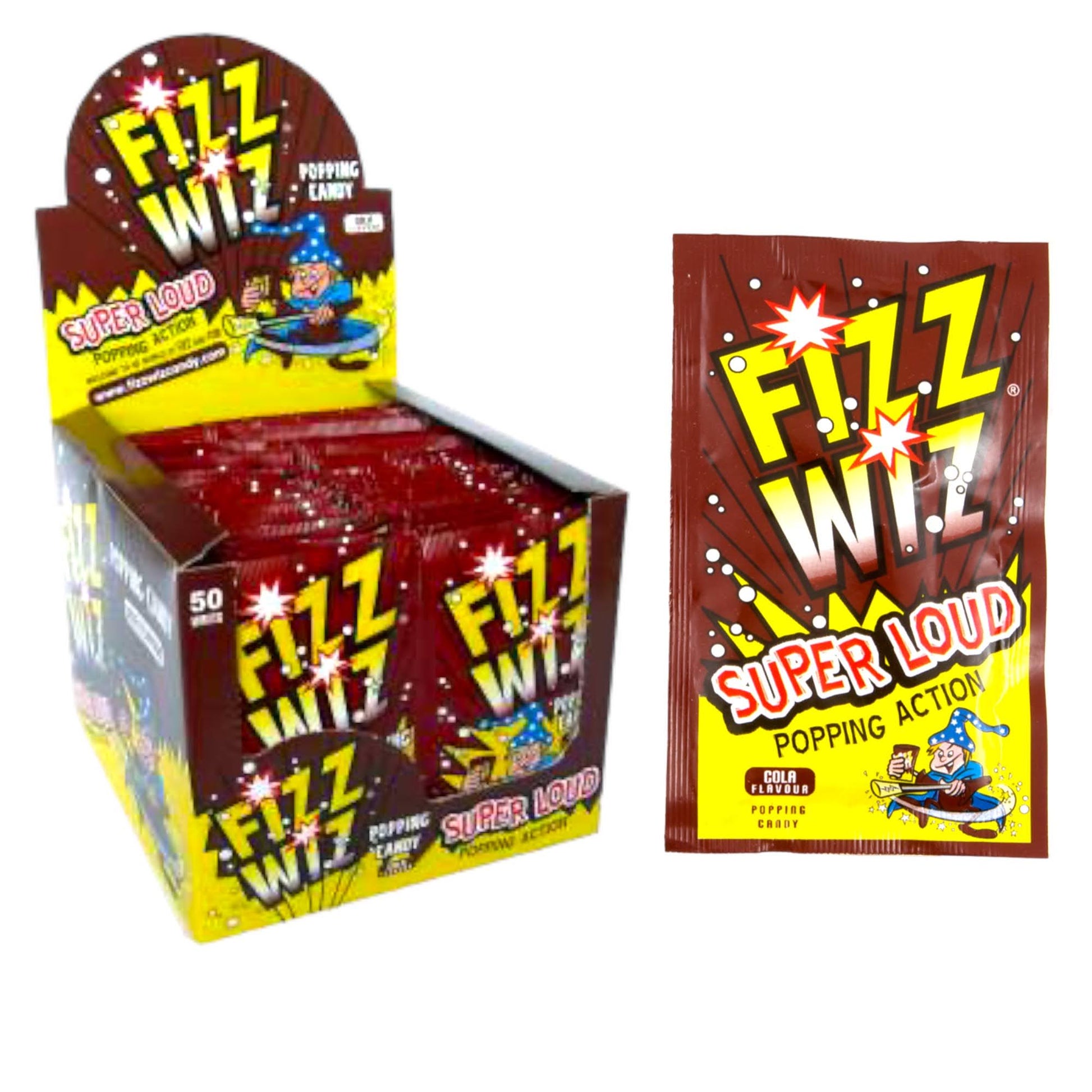 Fizz Wiz Cola - Box (50 Packs) - Popping Candy - Fizz Wiz