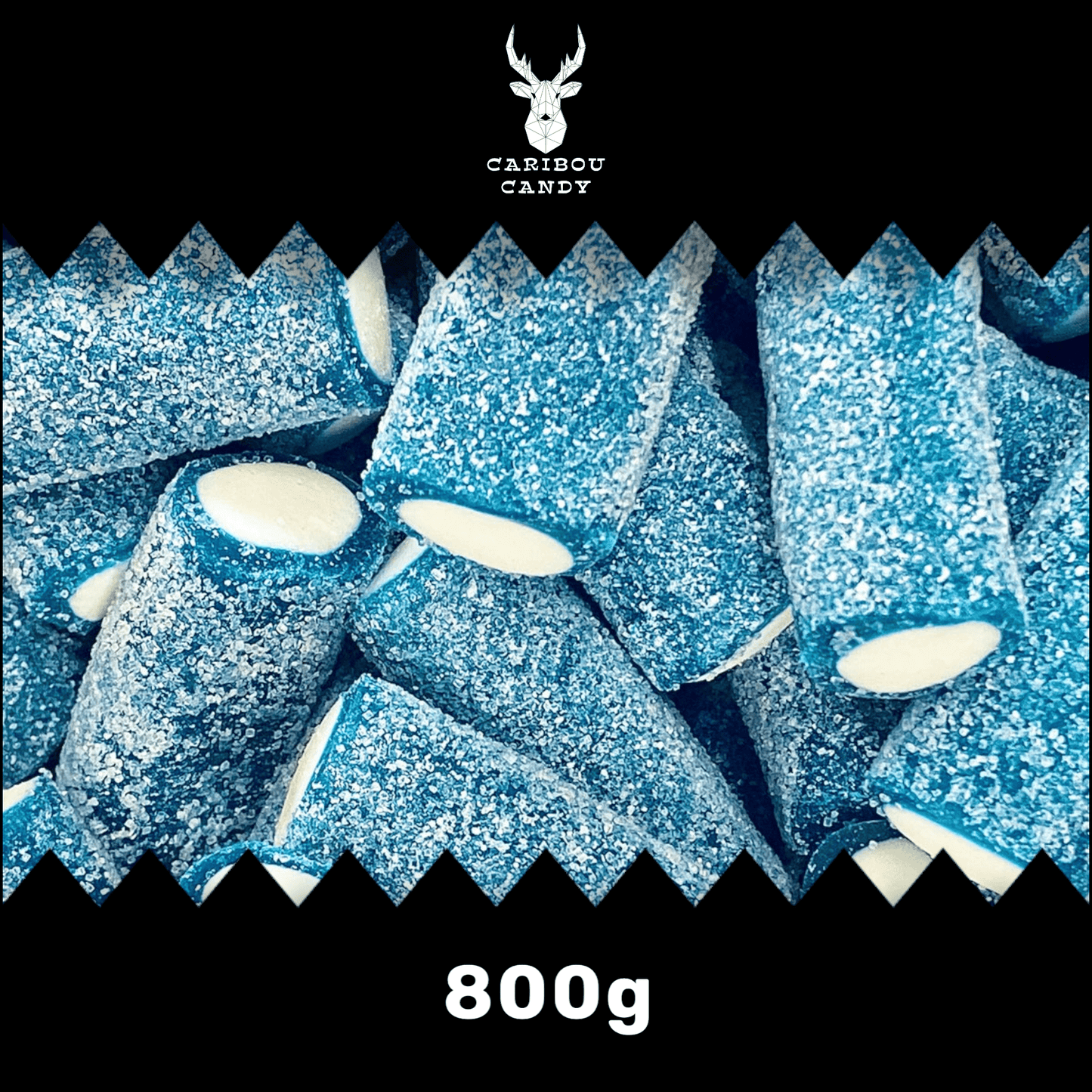 Fizzy Blue Raspberry Rockets - Gummy Sweets - Caribou Candy