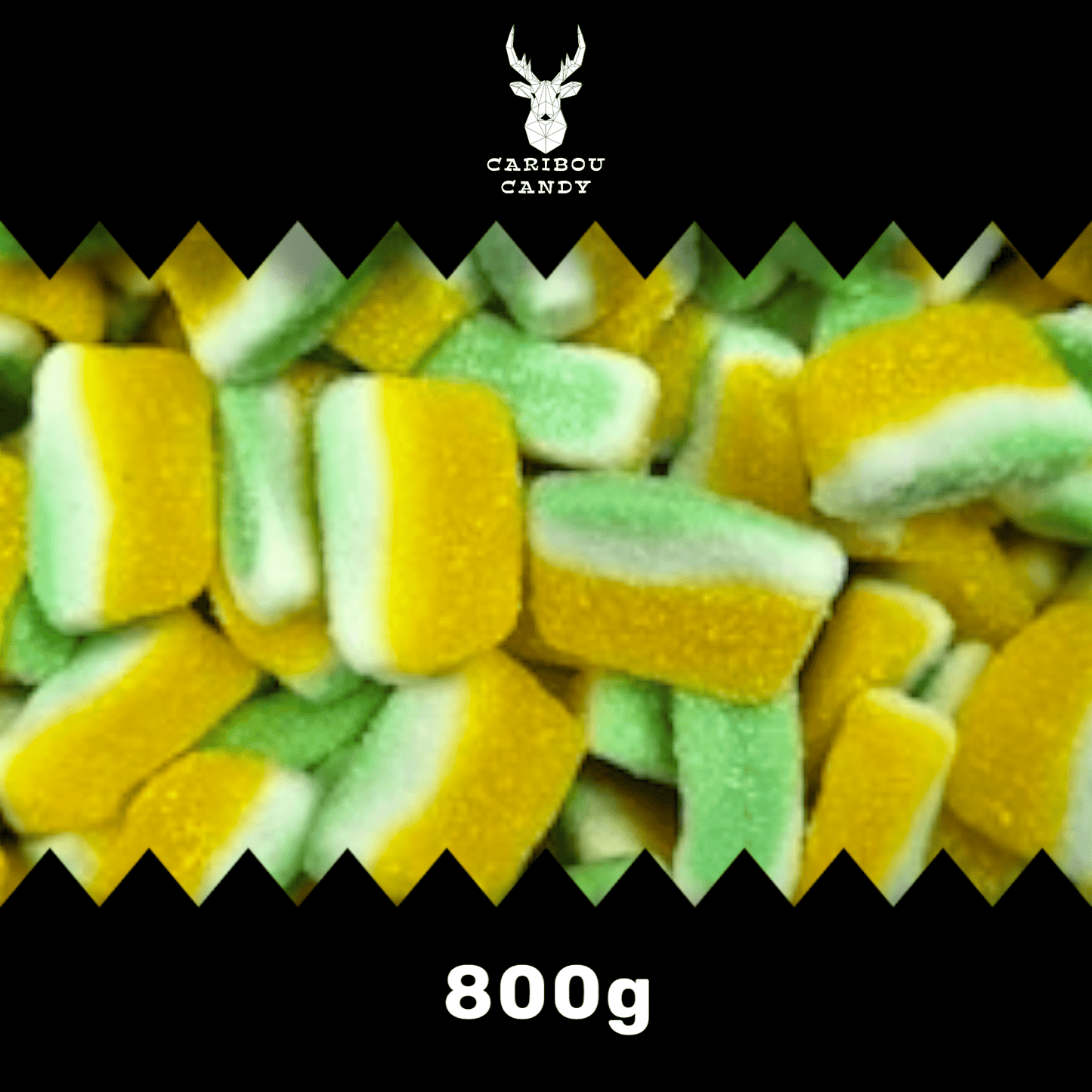 Fizzy Pina Colda Slices - Gummy Fizzy Sweets - Caribou Candy