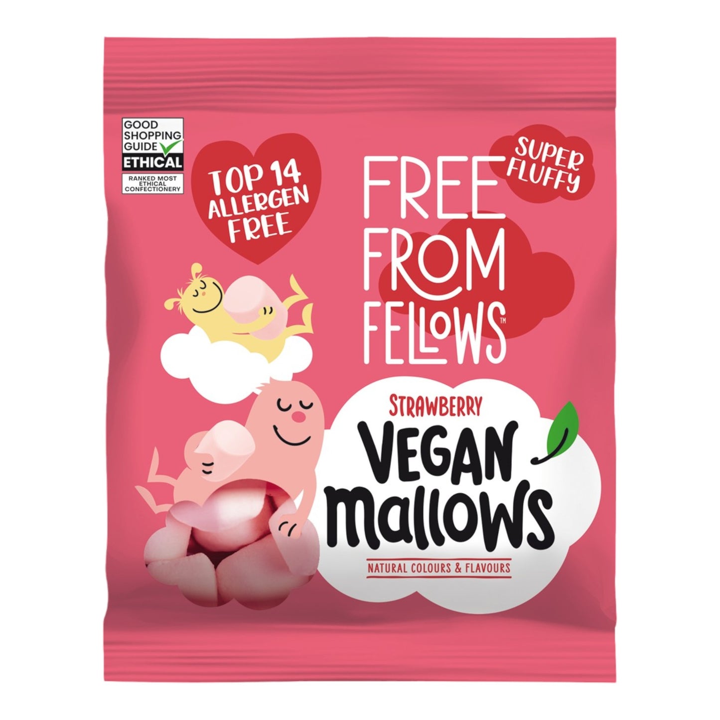 Free From Fellows Vegan Mallows Strawberry - Marshmallows - Free From Fellows