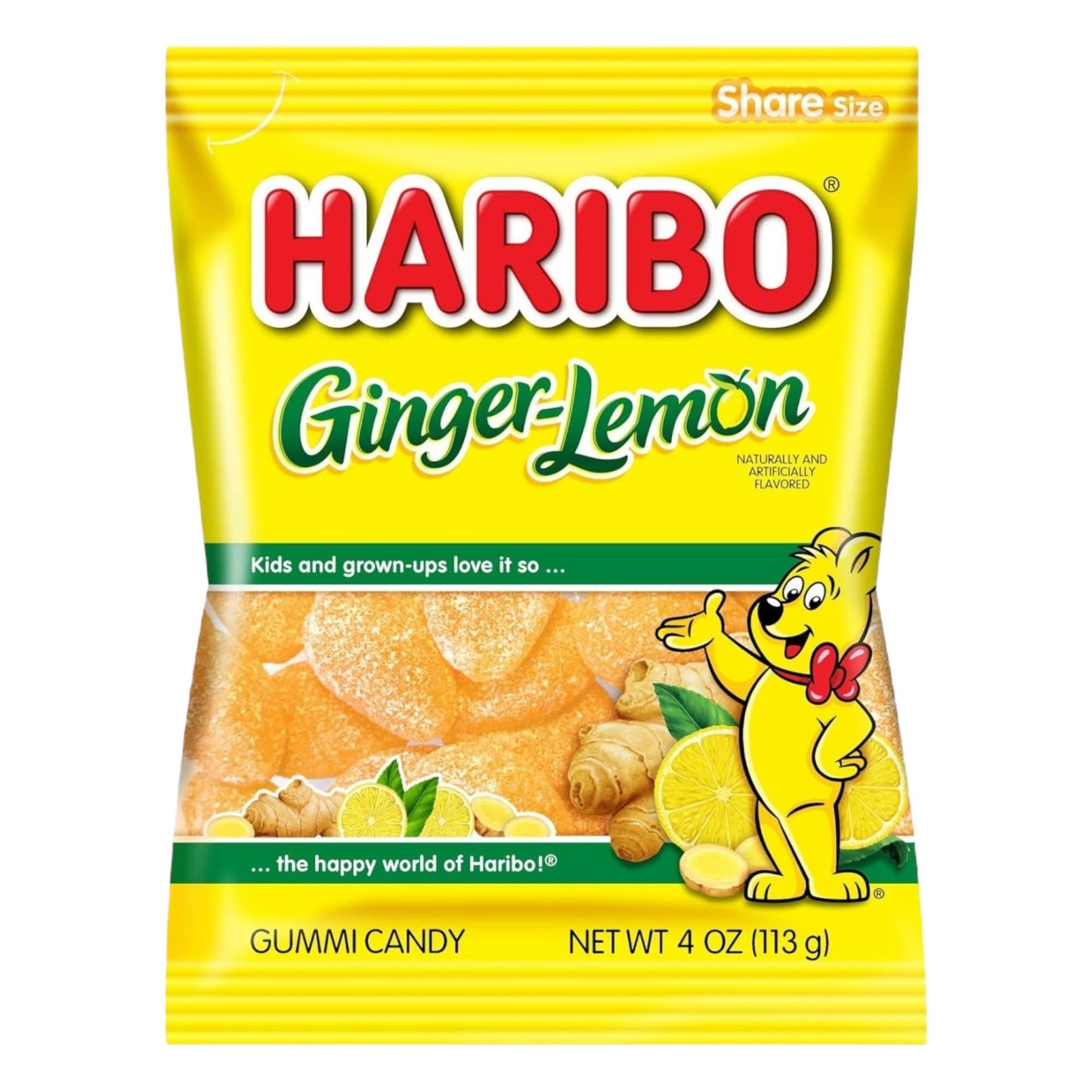 Haribo Ginger - Lemon - Share Bag - Caribou Candy