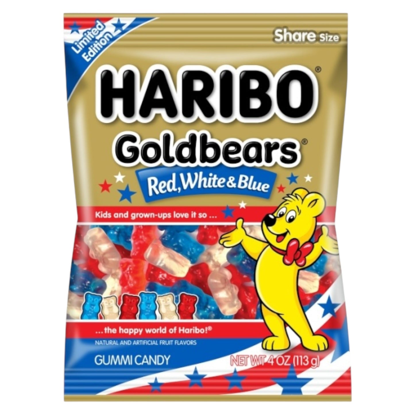 Haribo Goldbears Red, White & Blue - Gummy Sweets - Haribo