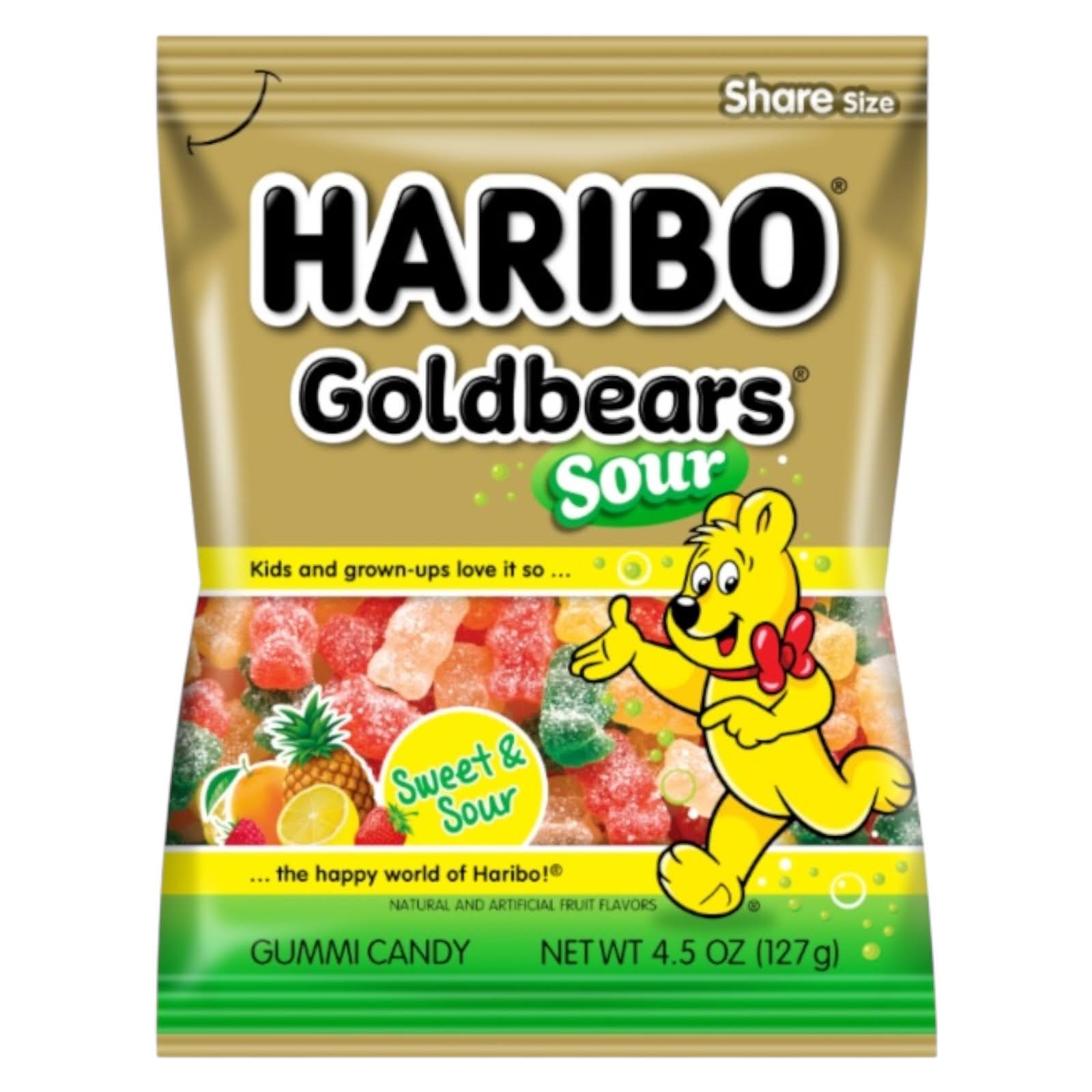 Haribo Goldbears Sour - Share Bag - Caribou Candy