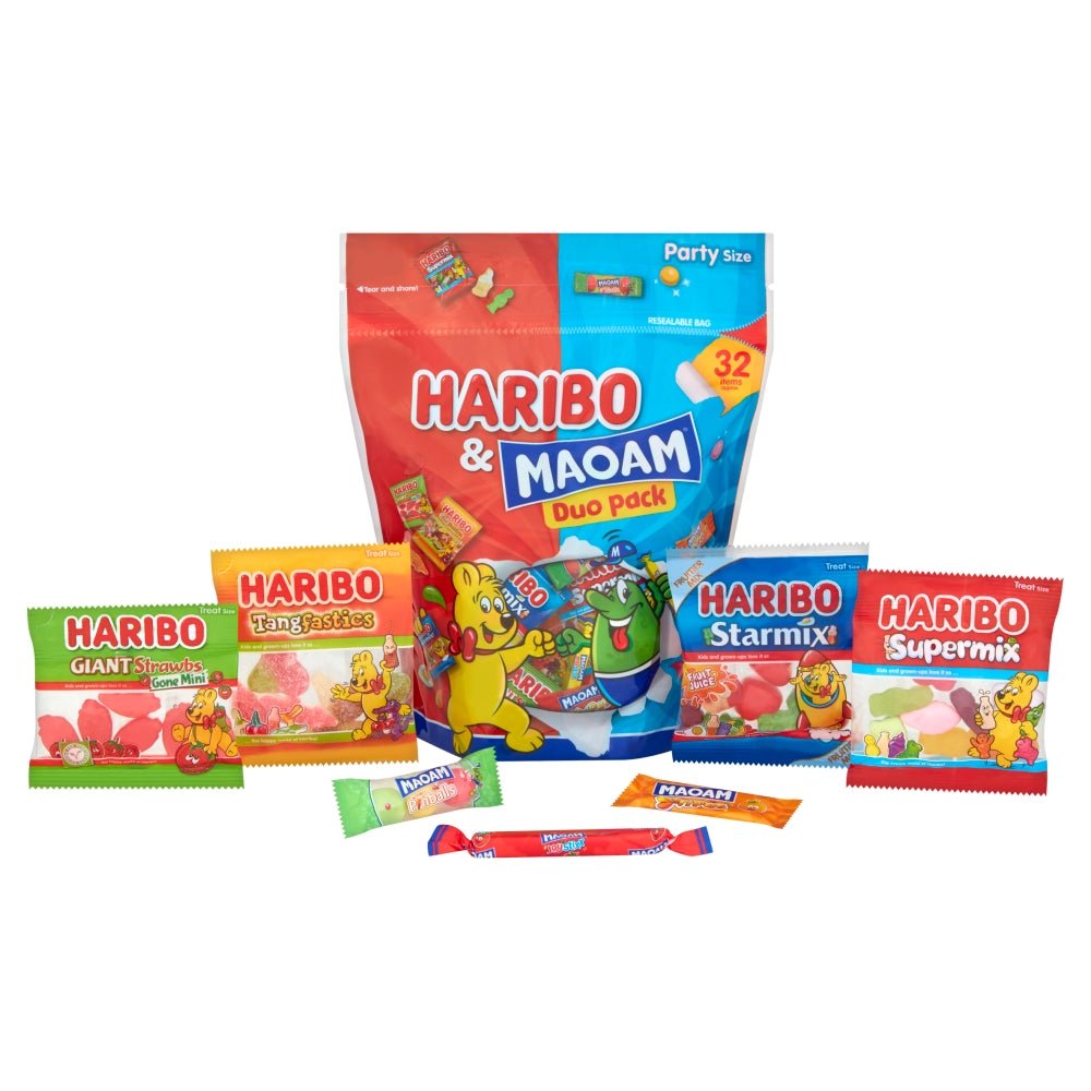 Haribo & Maoam Duo Pack - Chewy Sweets - Maoam