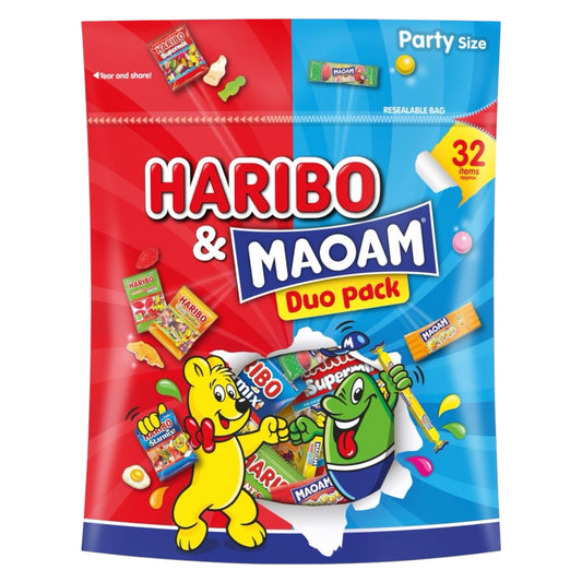 Haribo & Maoam Duo Pack - Chewy Sweets - Maoam