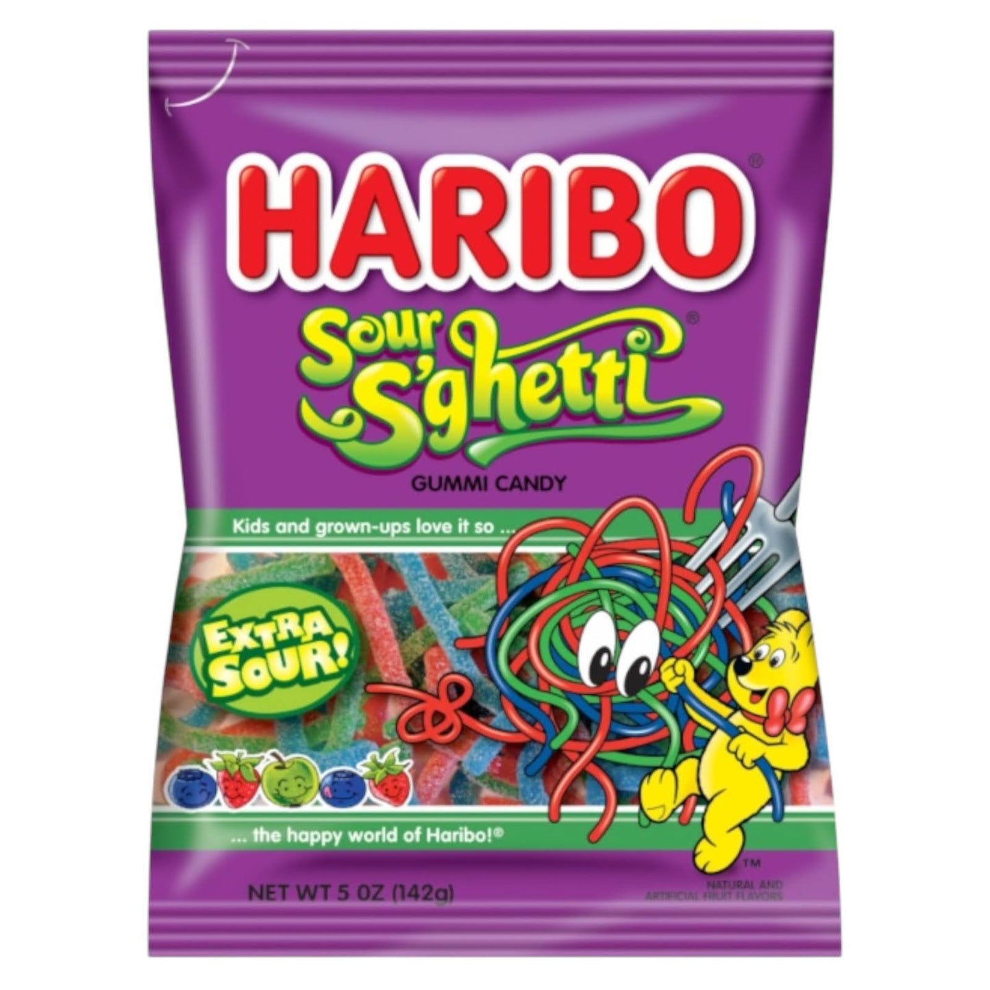 Haribo Sour S'ghetti Zing - Share Bag - Caribou Candy