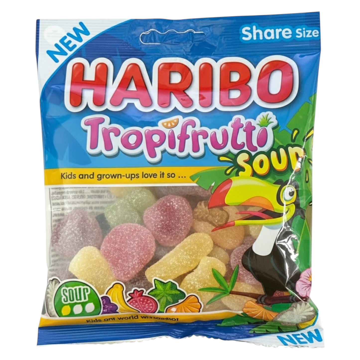 Haribo Tropifrutti Sour - Gummy Fizzy Sweets - Haribo