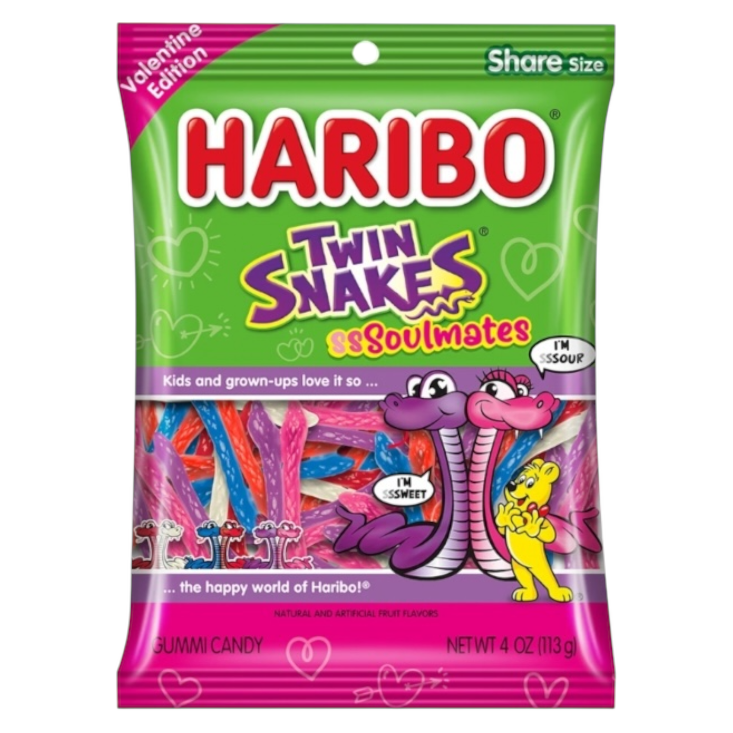 Haribo Twin Snakes Soulmates - Gummy Sweets - Haribo