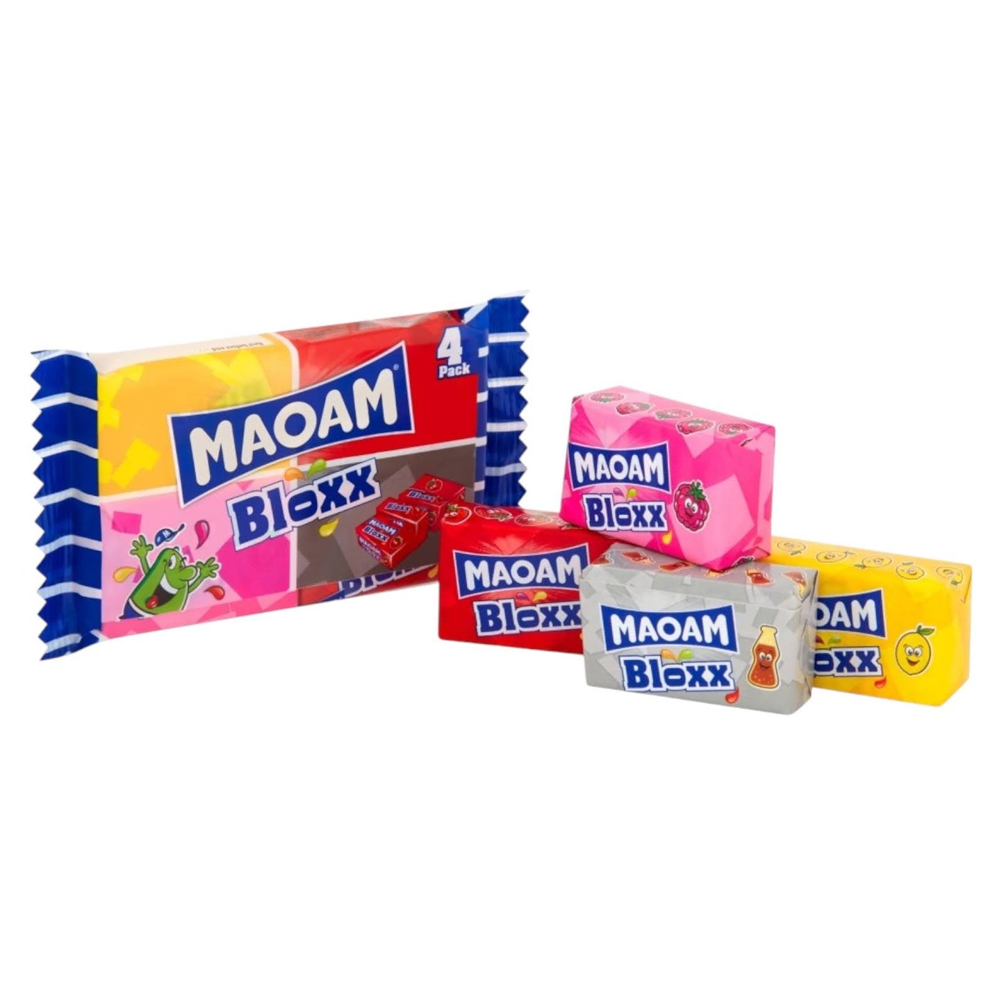 Maoam Bloxx Fruit Flavour Chews - Mixed 4 Pack - Caribou Candy