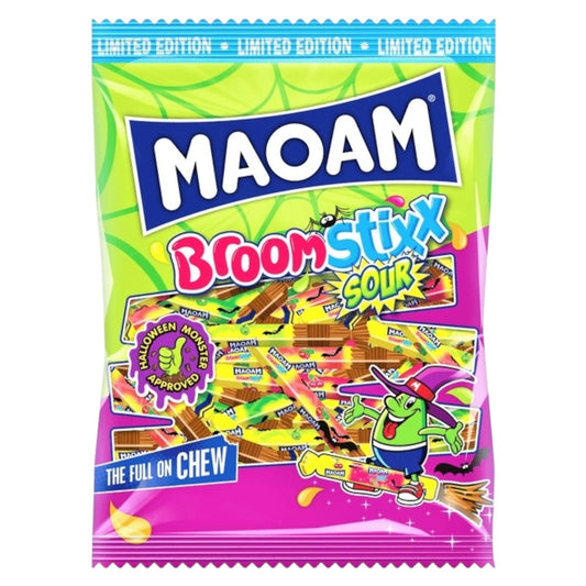 Maoam BroomStixx Sour - 350g - Chewy Sweets - Maoam