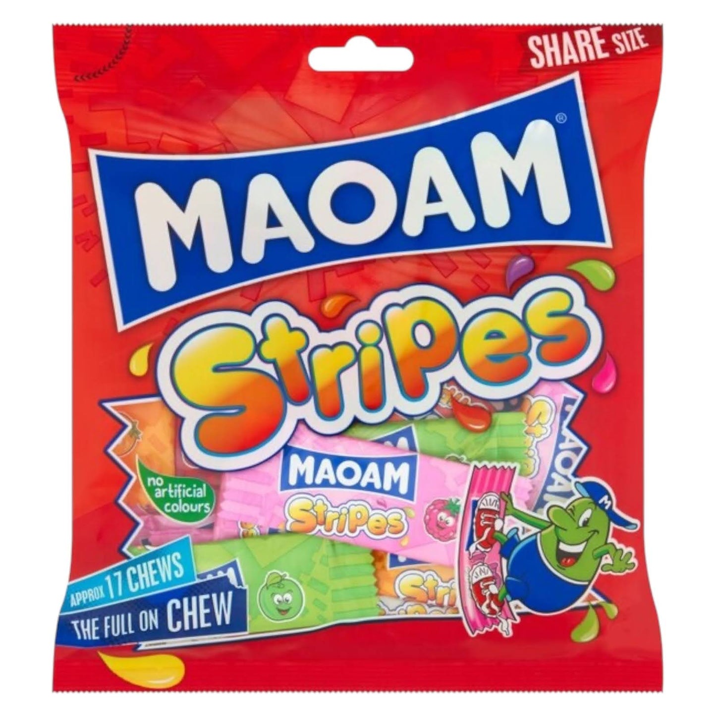 Maoam Stripes Fruit Flavour Chews - Share Bag - Caribou Candy