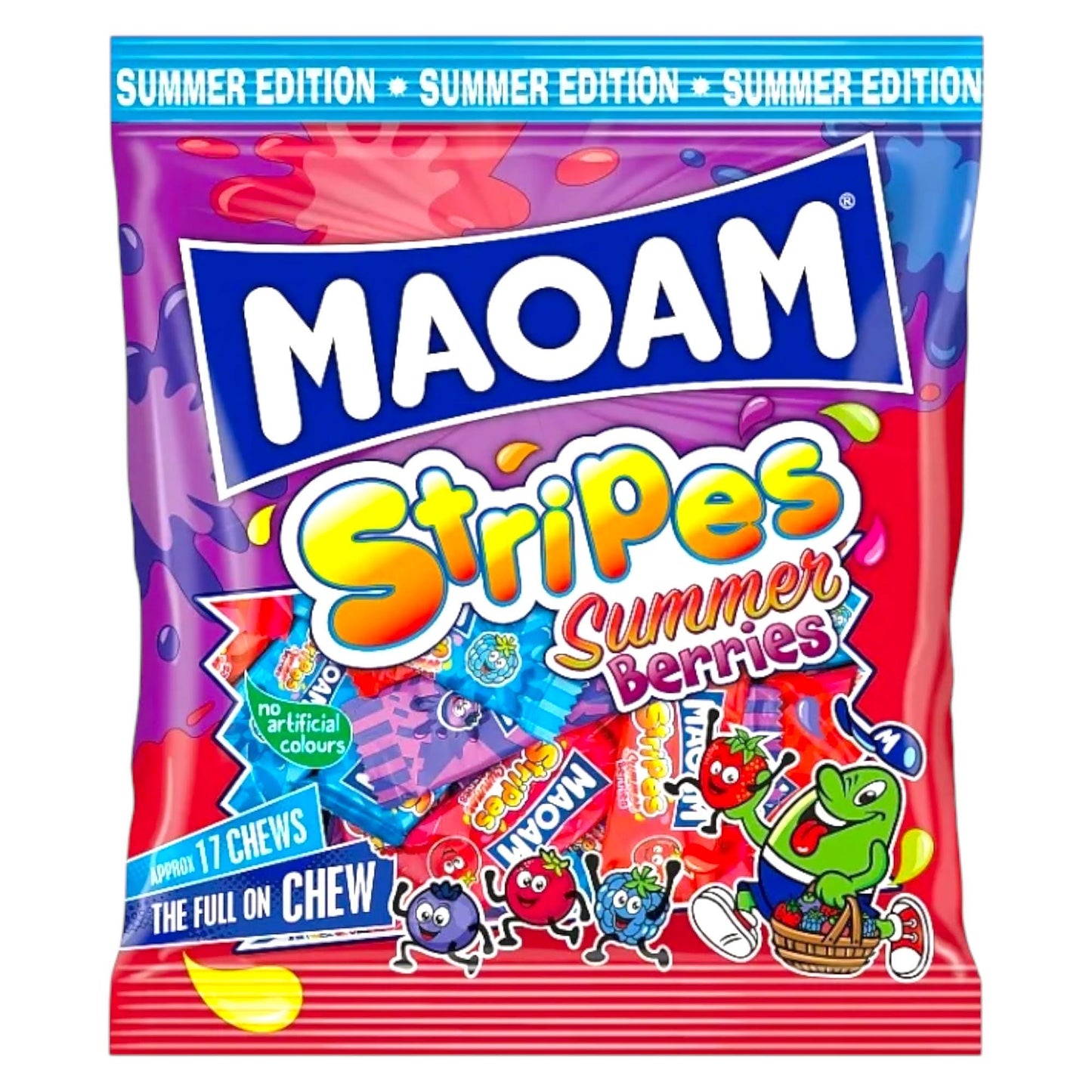 Maoam Stripes Summer Berries - Chewy Sweets - Maoam