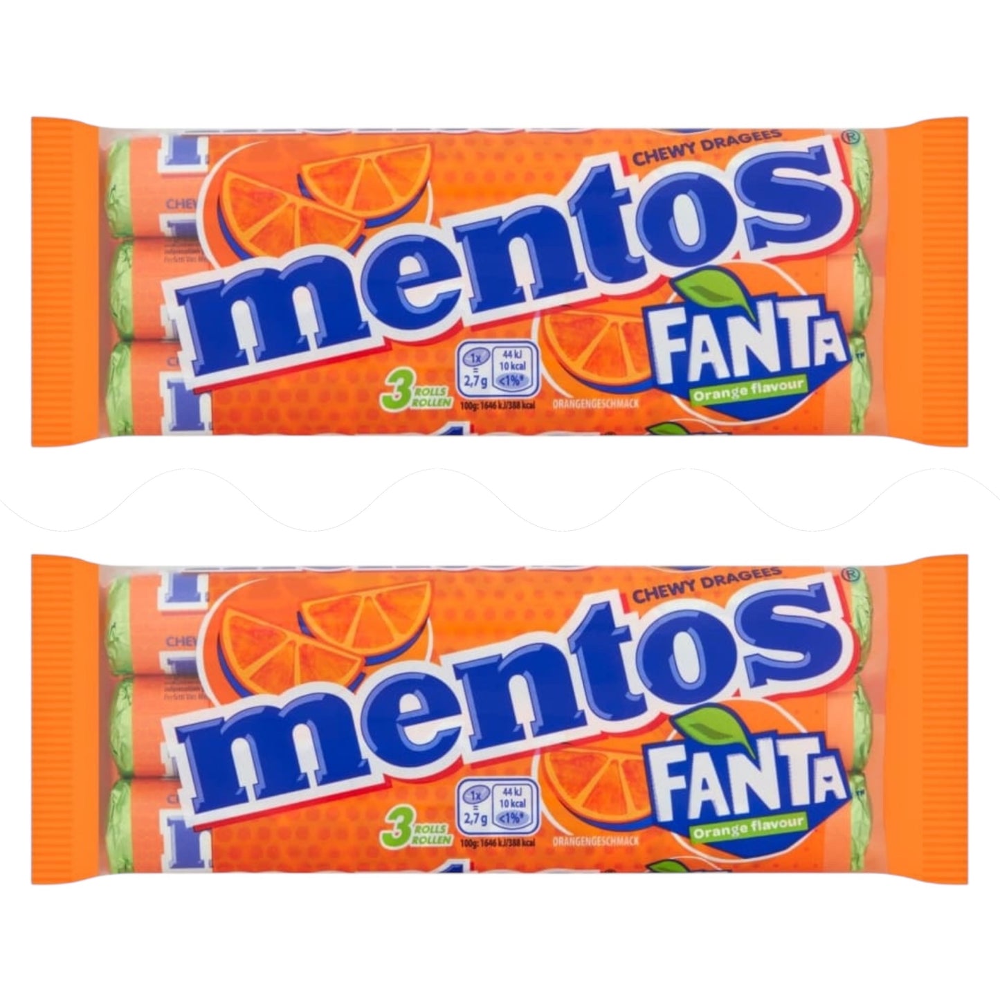 Mentos Fanta Orange - 2 Packs - Chewy Sweets - Mentos