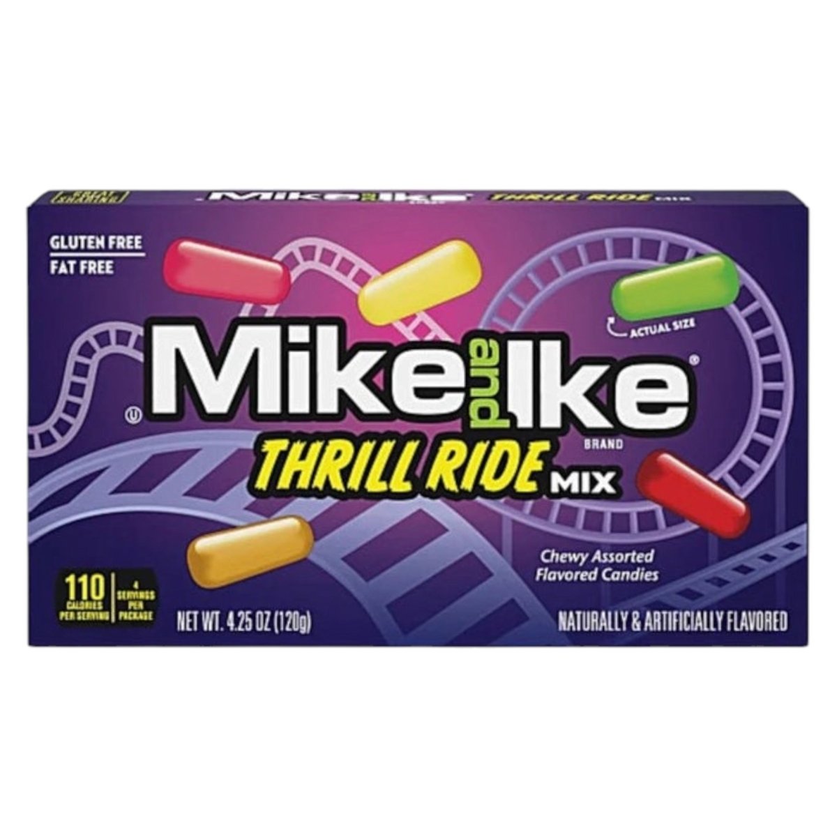 Mike and Ike Thrill Ride Mix Chewy Candy 120g - Sweets - Mike and Ike