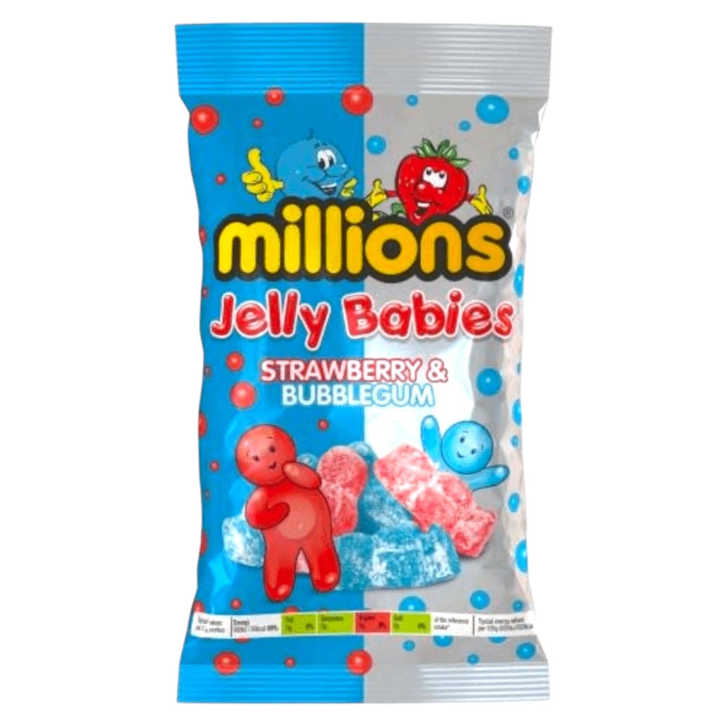 Millions Jelly Babies Strawberry & Bubblegum - Share Bag - Caribou Candy