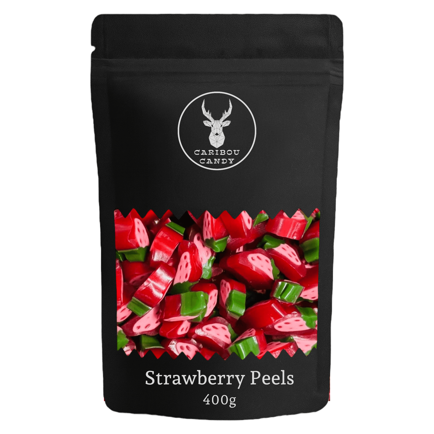 Strawberry Peel Slices - Liquorice Slices - Caribou Candy