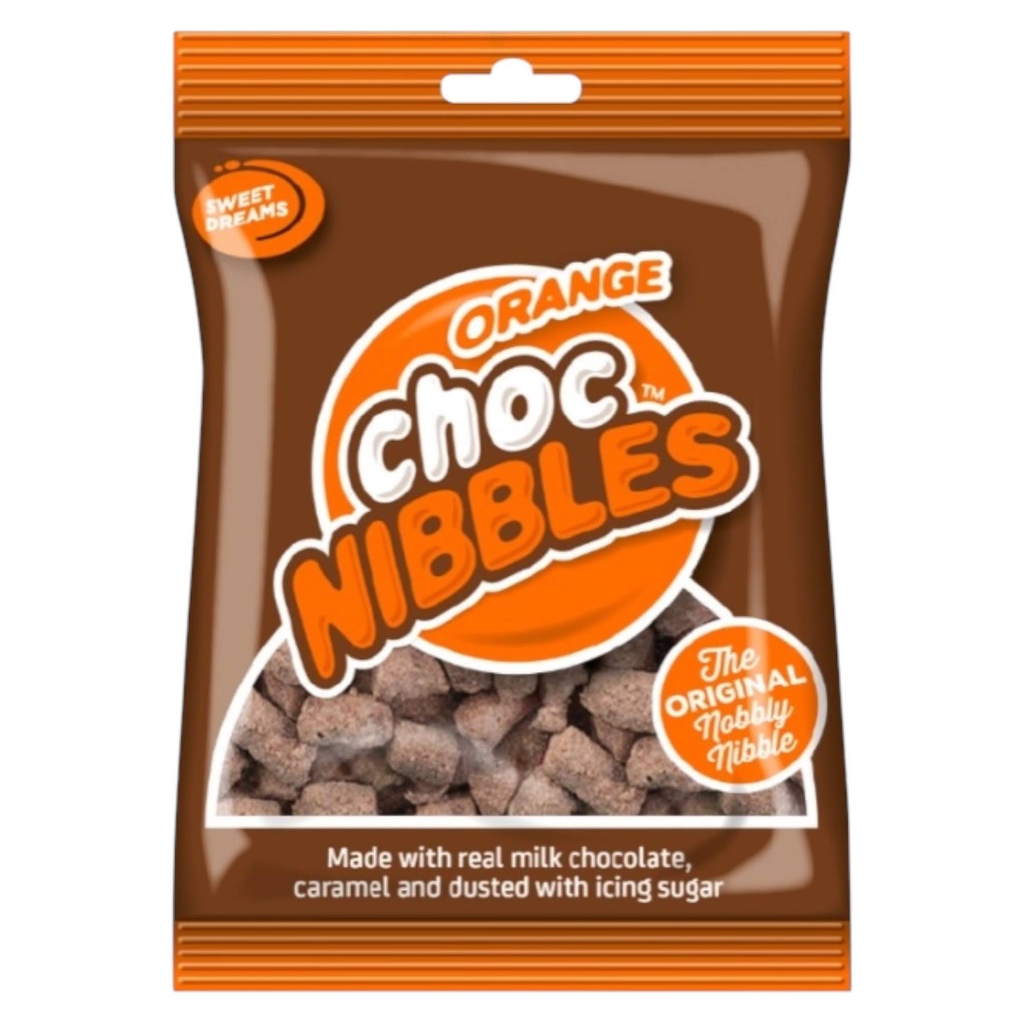 Sweet Dreams Orange Choc Nibbles - Share Bag - Caribou Candy