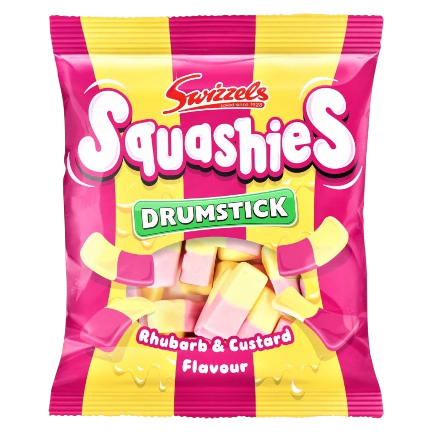 Swizzels Drumstick Squashies – Rhubarb & Custard - Gummy Sweets - Swizzels