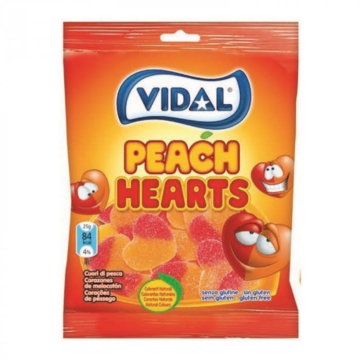 Vidal Peach Hearts - Share Bag - Caribou Candy