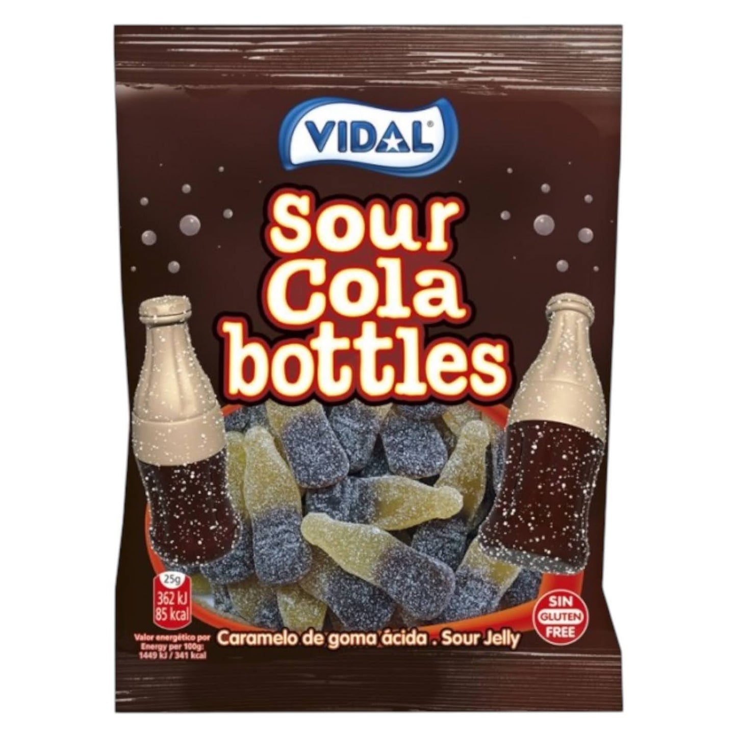 Vidal Sour Cola Bottles - Share Bag - Caribou Candy