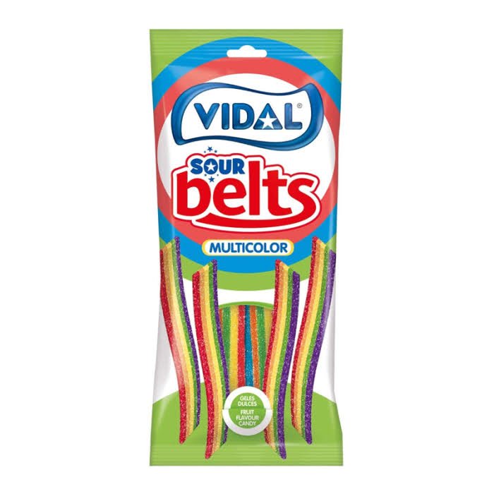 Vidal Sour Rainbow Belts - Share Bag - Caribou Candy