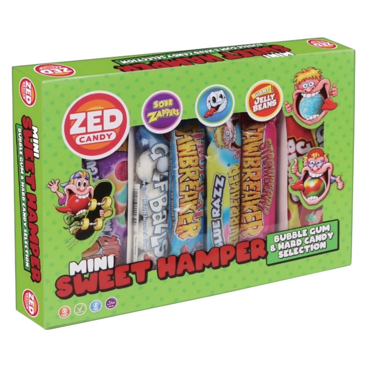 ZED Candy Mini Sweet Hamper – Jawbreakers, Gum & Candy Selection - Caribou Candy