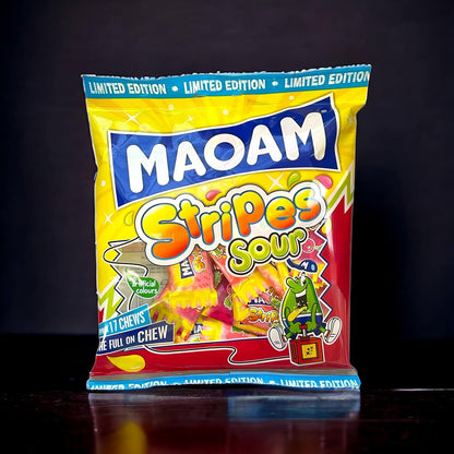 Maoam Stripes Sour Fruit Flavour Chews - Share Bag