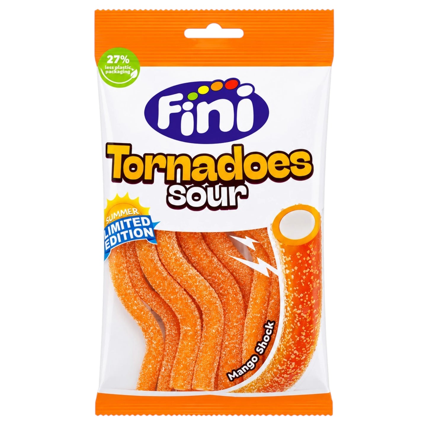 Fini Tornadoes Sour Mango Shock Pencil Sweets 160g