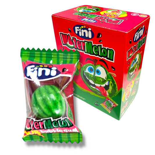 Fini Watermelon bubble gum packaging on a white background