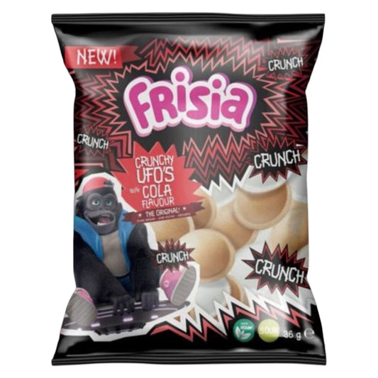 Frisia Cola UFO pack with a gorilla character on a white background