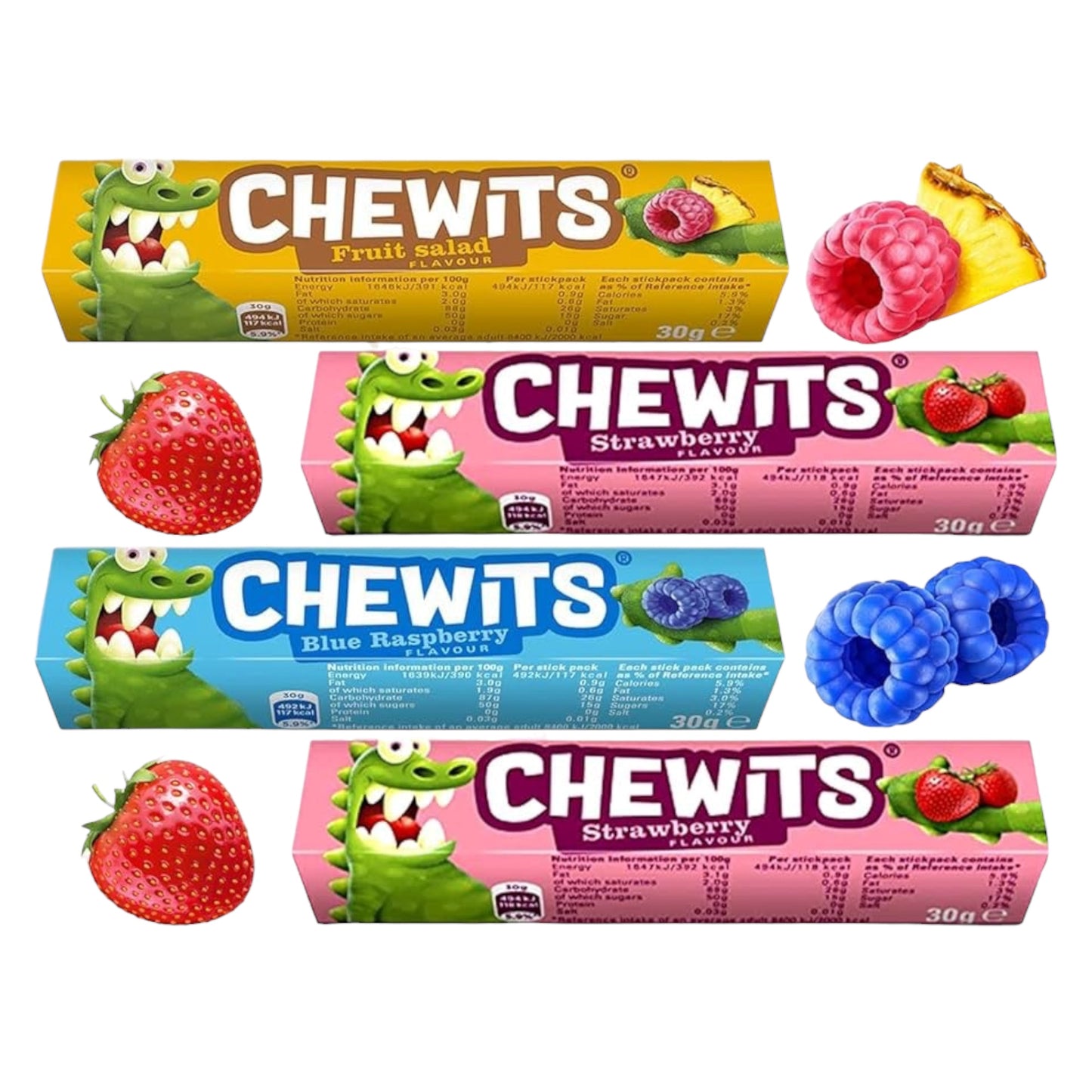 Chewits 4 Pack Mixed Flavours