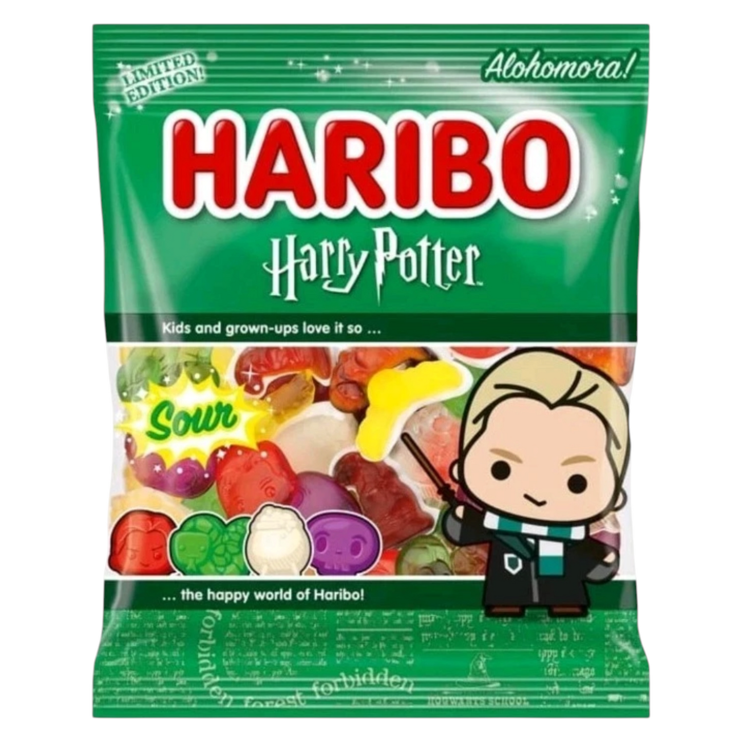 Haribo Harry Potter Draco Malfoy Sour Gummy Sweets 160g