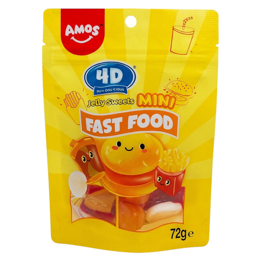 Amos 4D Gummy Fast Food - 72g - Gummy Sweets - Amos