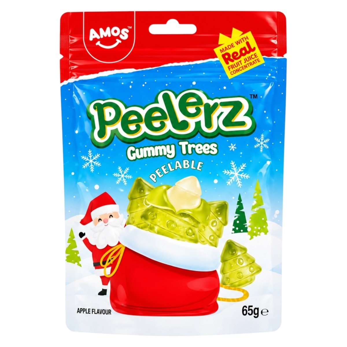 Amos Peelerz Christmas Gummy Trees 65g bag