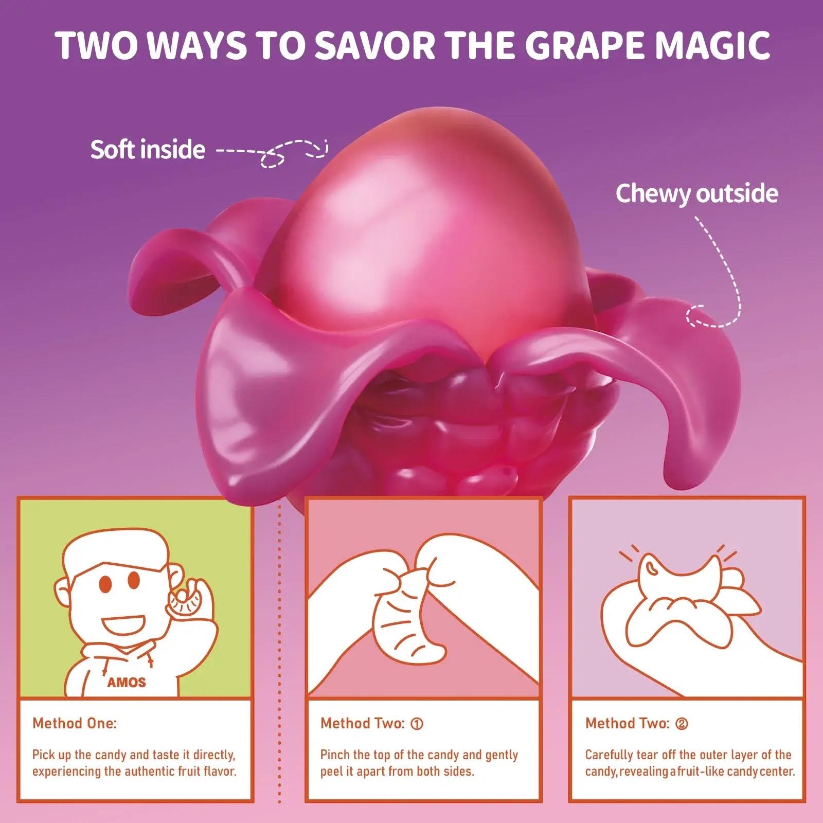 Amos Peelerz - Grape - Gummy Sweets - Amos
