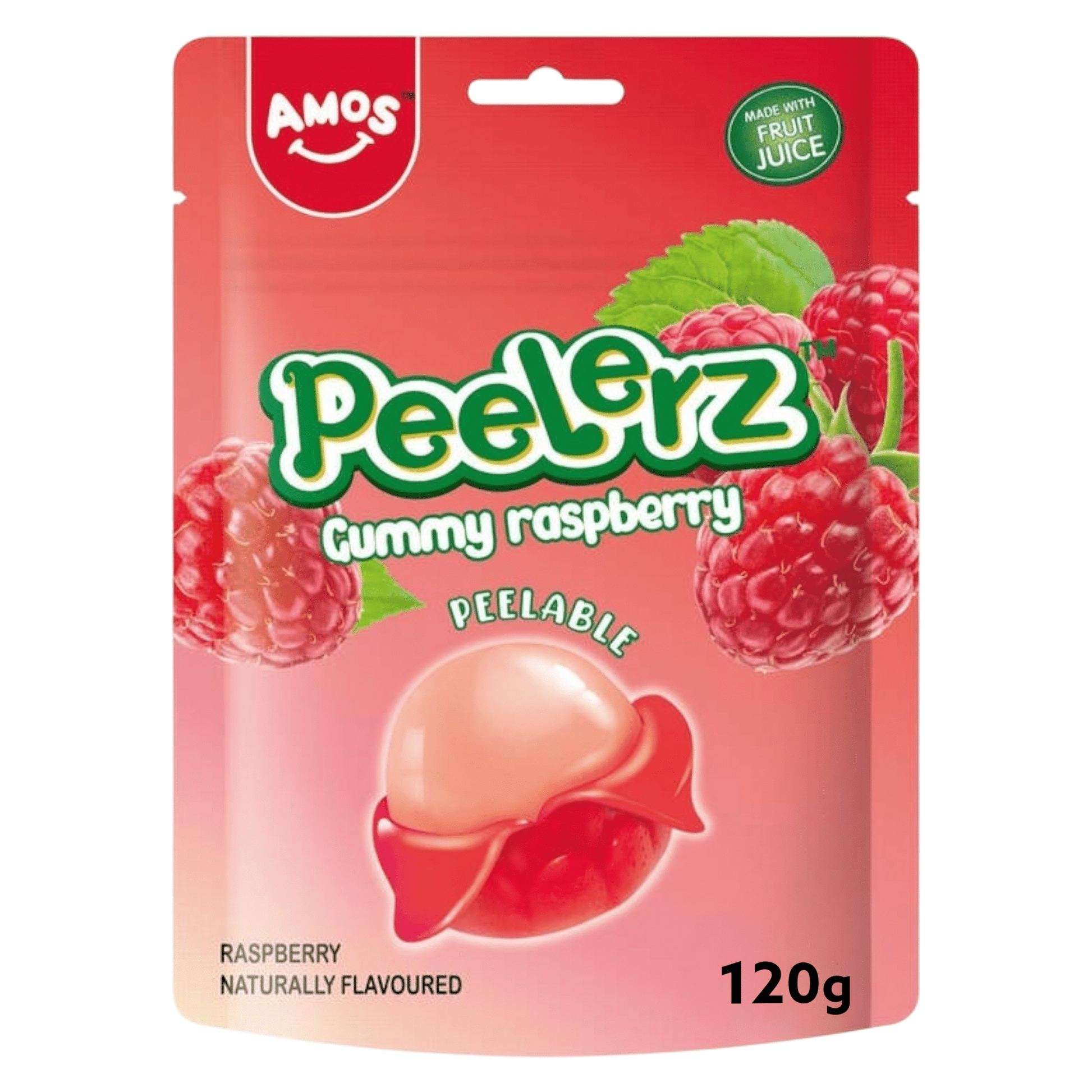 Amos Peelerz - Raspberry (120g) - Gummy Sweets - Amos