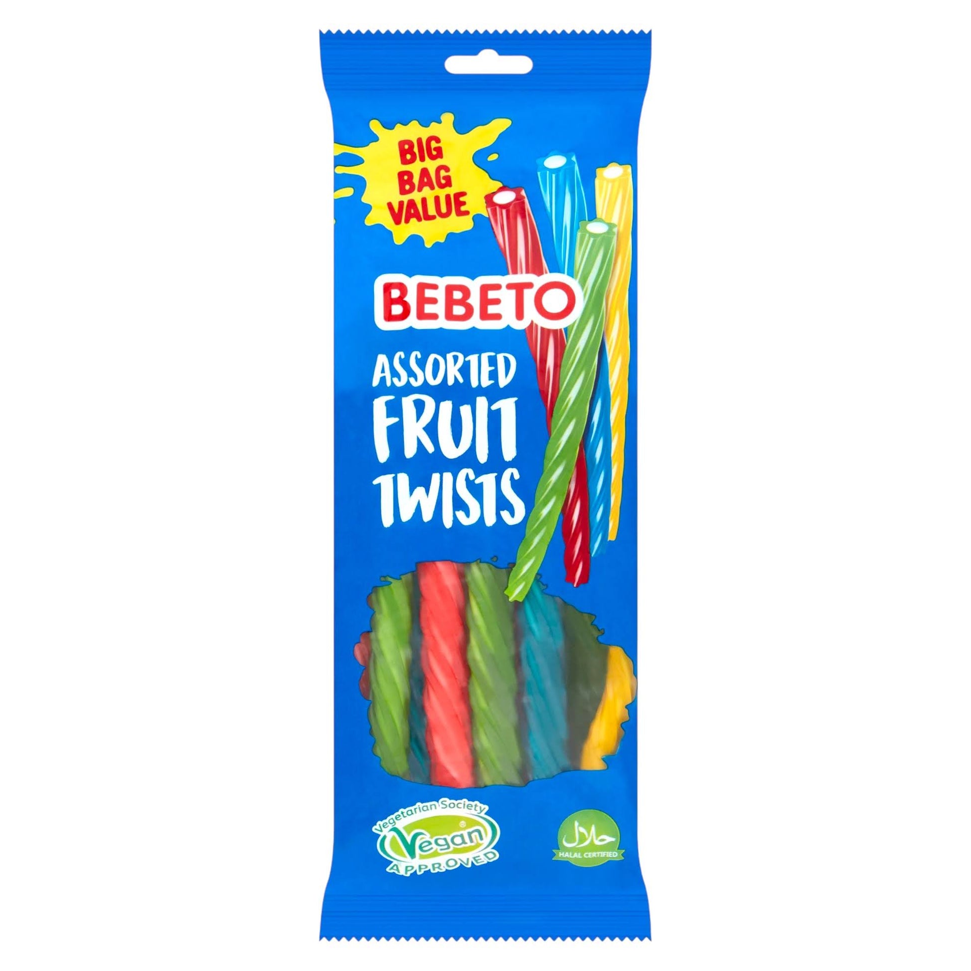 Bebeto Assorted Fruit Twists Pencils - Share Bag - Caribou Candy