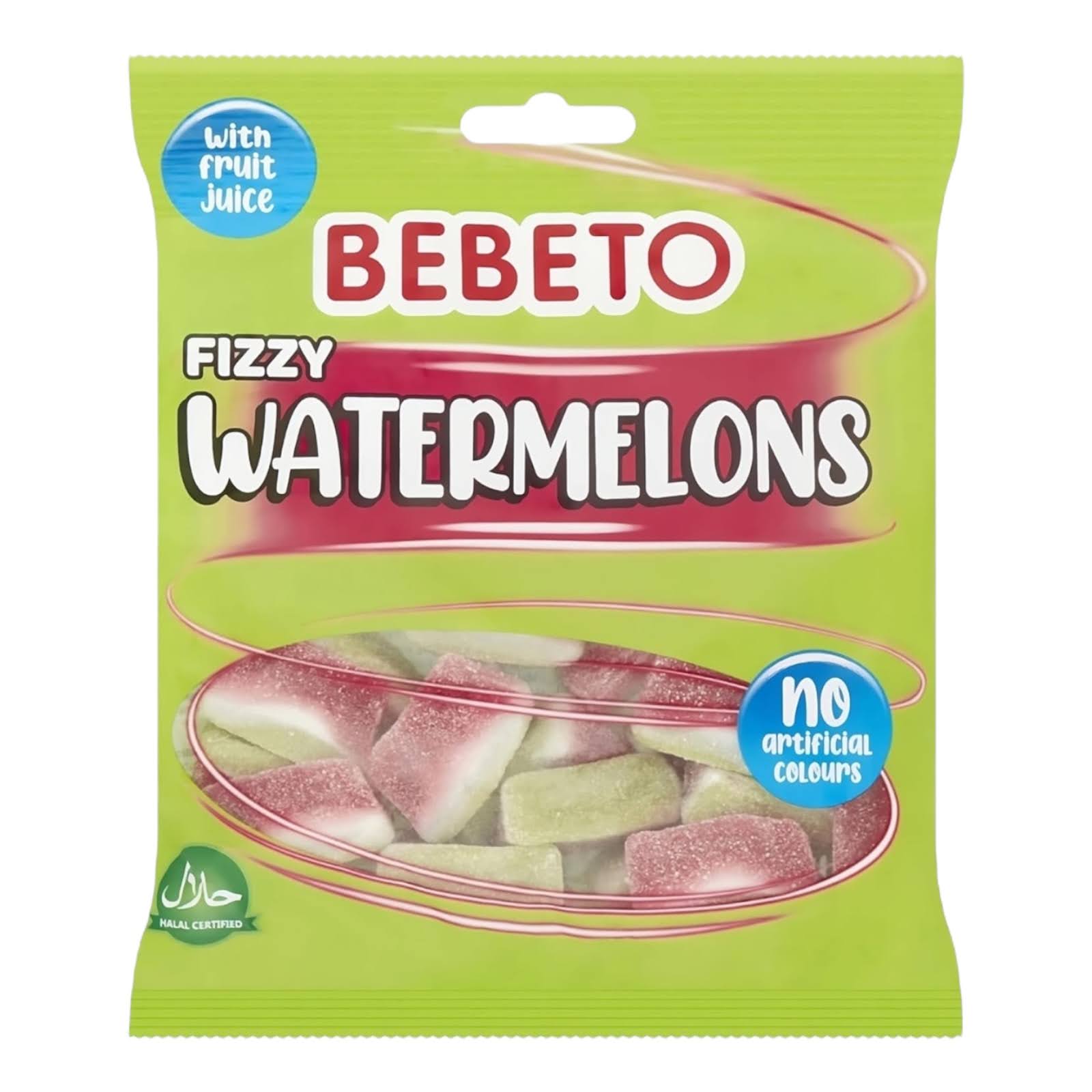 Bebeto Fizzy Watermelons – Share Bag - Caribou Candy