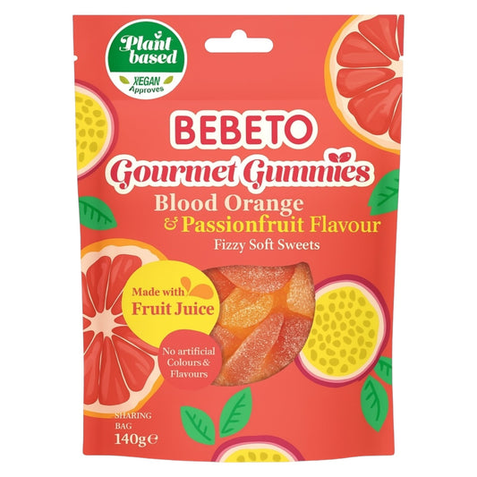Bebeto Gourmet Gummies Orange & Passionfruit - Gummy Sweets - Bebeto