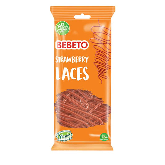 Bebeto Strawberry Laces - Gummy Sweets - Bebeto