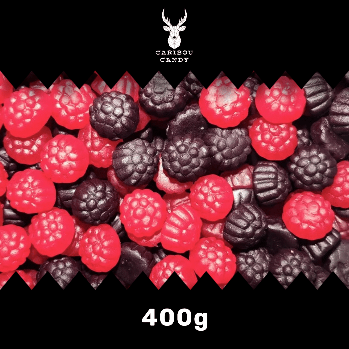 Black & Red Berries - Gummy Sweets - Caribou Candy